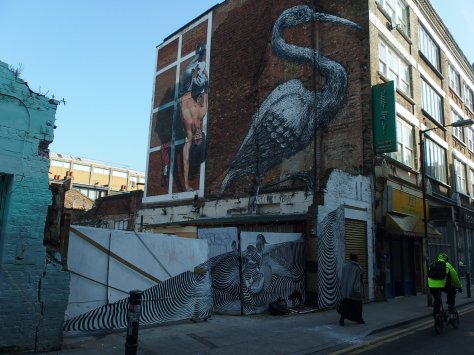 Street art at Hanbury Street, off Brck Lane London