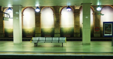 Pastoral scene at Gloucester Road London Underground station